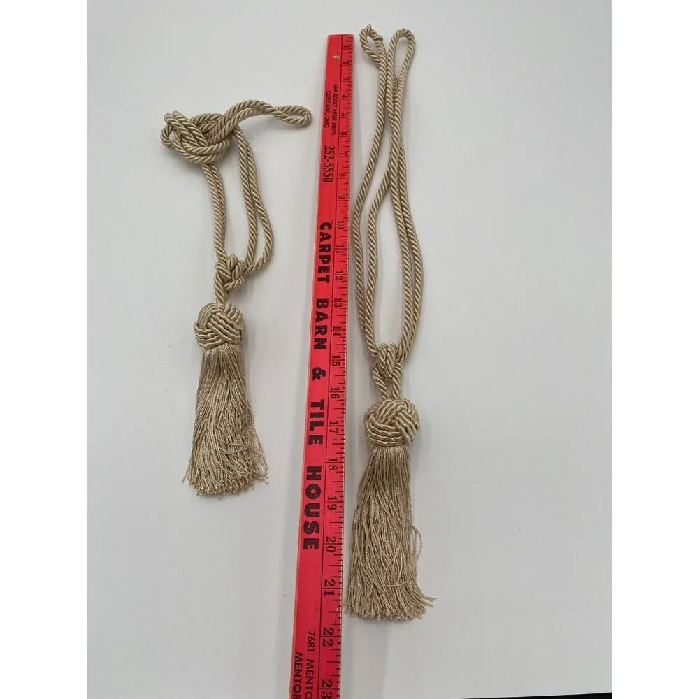 Curtain Tiebacks Tassel Drapery Tie-Backs Rope Holdbacks Decor Fringe